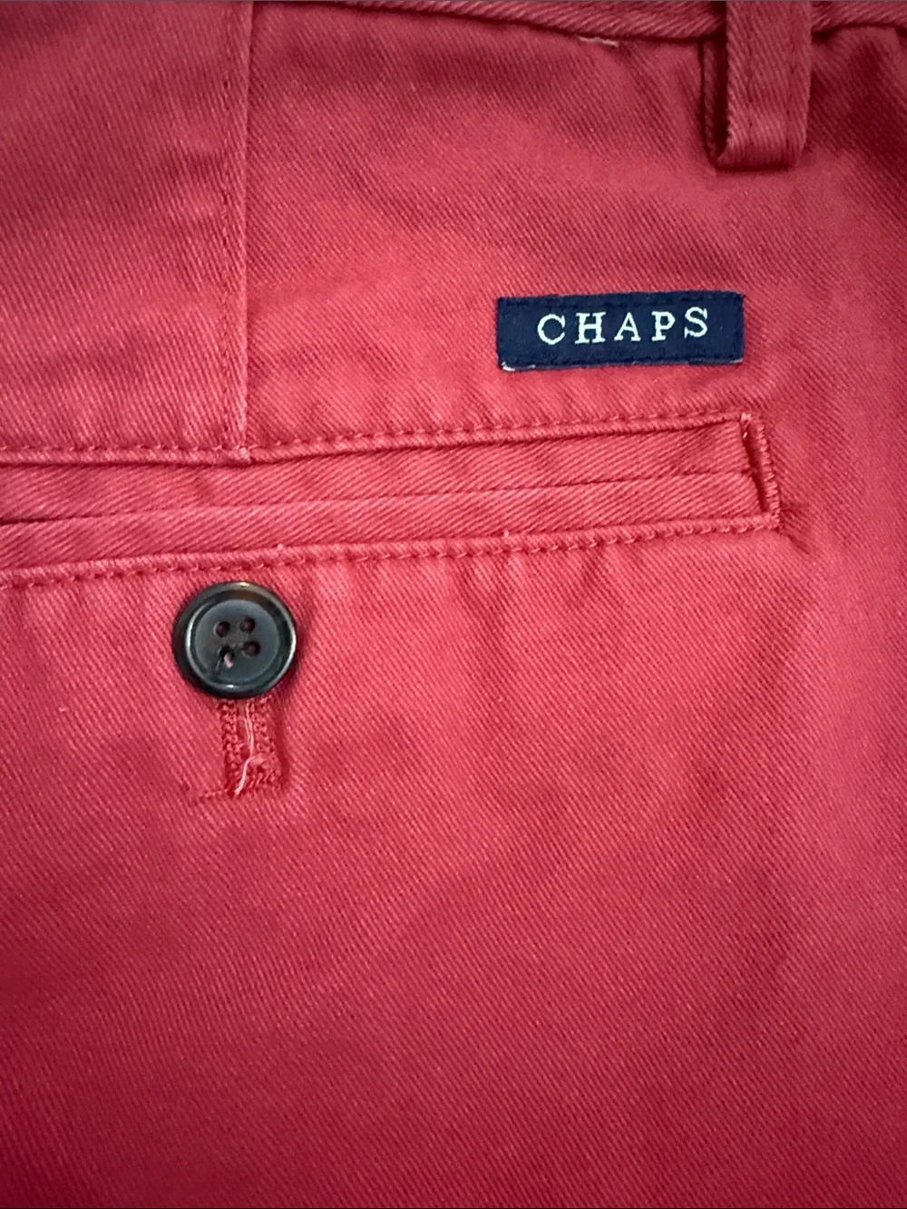 Chaps Dark Salmon Chino Shorts Men’s Size 32 Cotton Preppy Casual